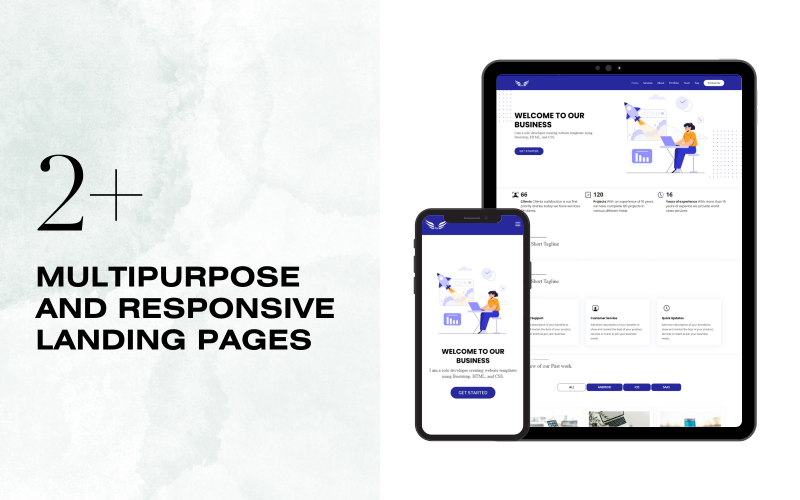 norman multi purpose landing page template original