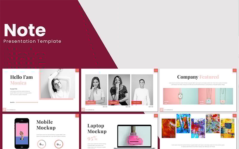 note powerpoint template original