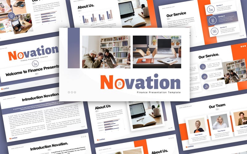novation finance multipurpose powerpoint presentation template original