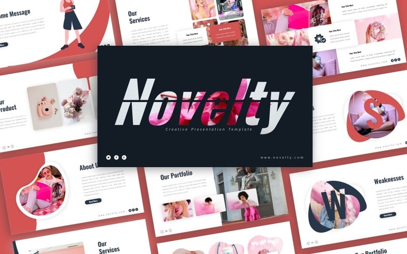 novelty creative presentation powerpoint template original