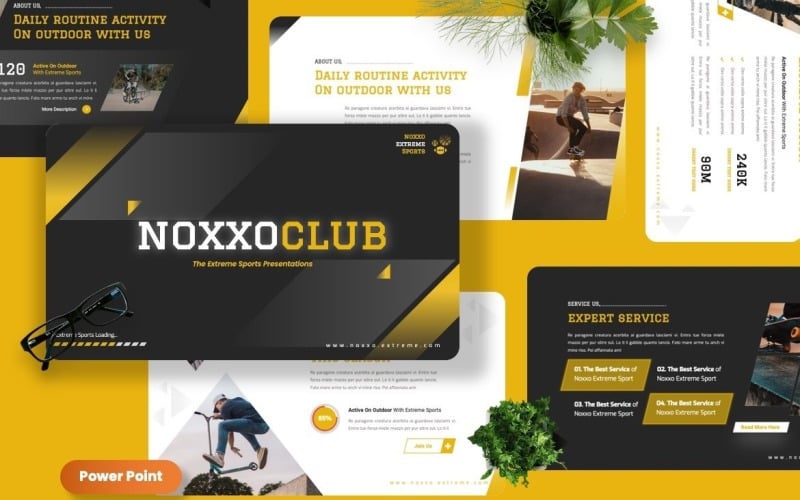 noxxo extreme sport powerpoint templates original