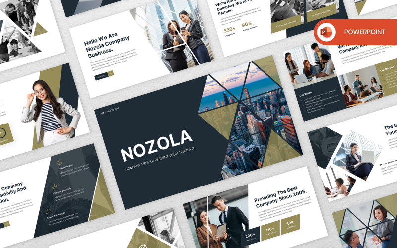 nozola company profile powerpoint template original