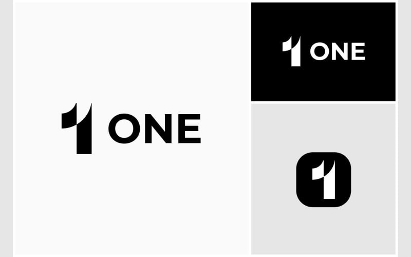 number one first simple logo original