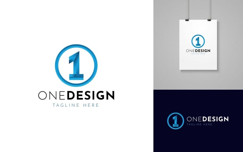 number one logo template original