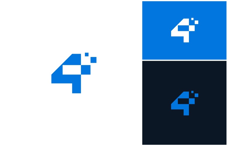 number digital technology logo original
