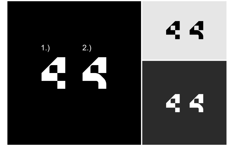 number futuristic font logo original