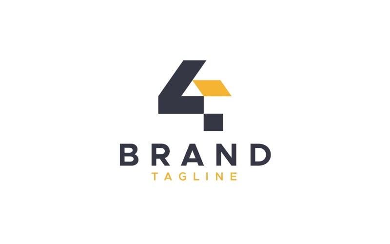 number house logo design template original