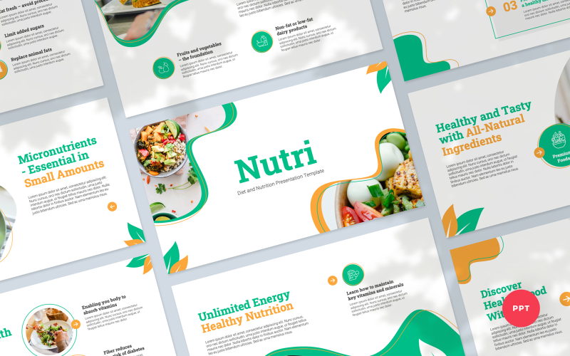 nutri diet and nutrition presentation powerpoint template original