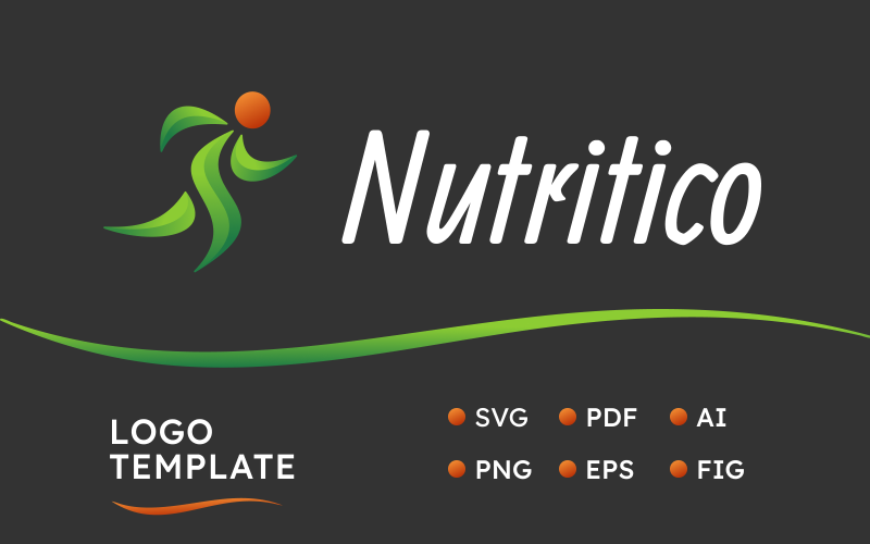 nutritico logo template for sports nutrition and supplement original