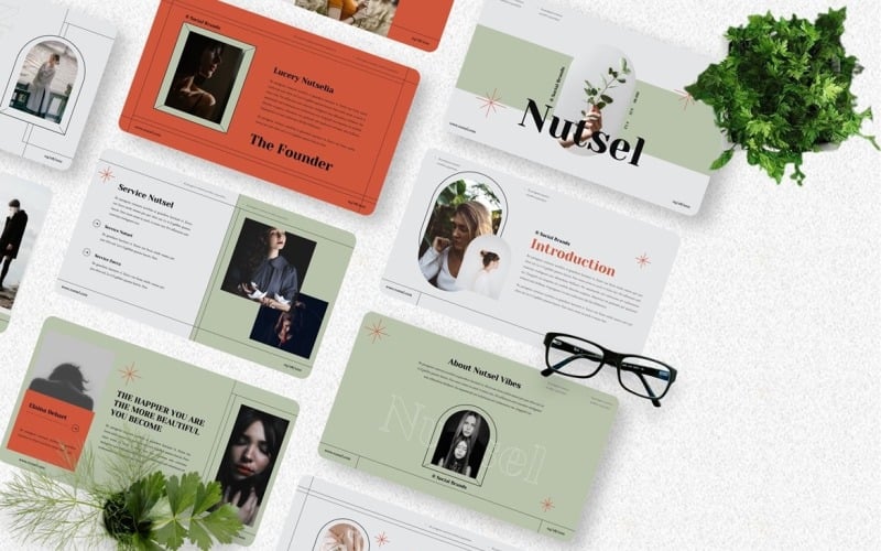 nutsel brand social media powerpoint template original