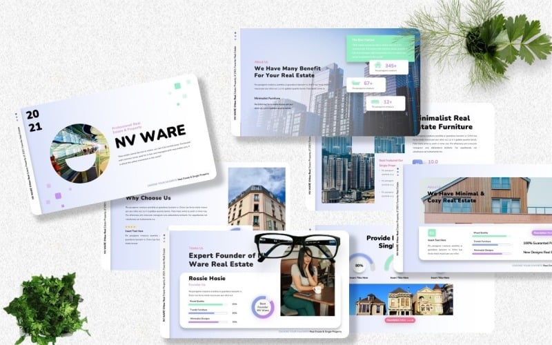 nv ware real estate powerpoint template original