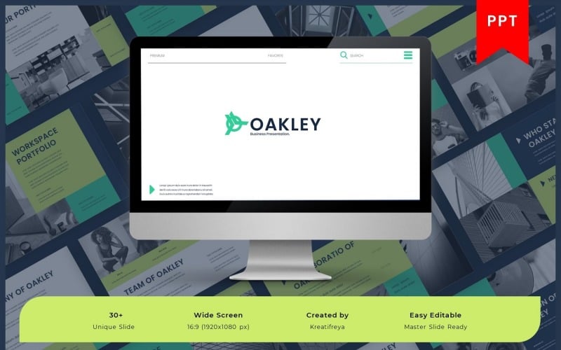 oakley business powerpoint template original