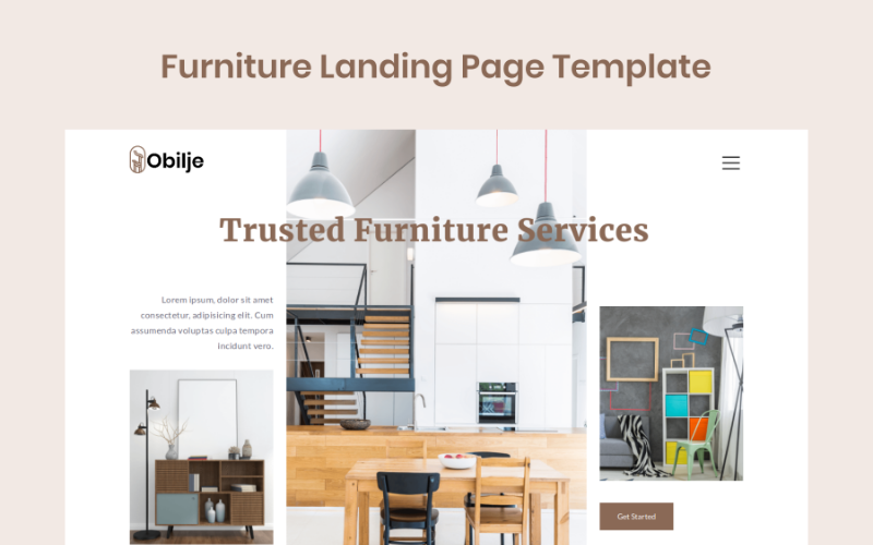 obilje furniture landing page template original