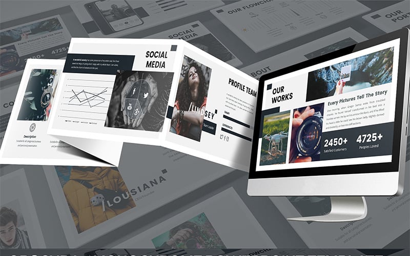 obscura monochrome powerpoint template original