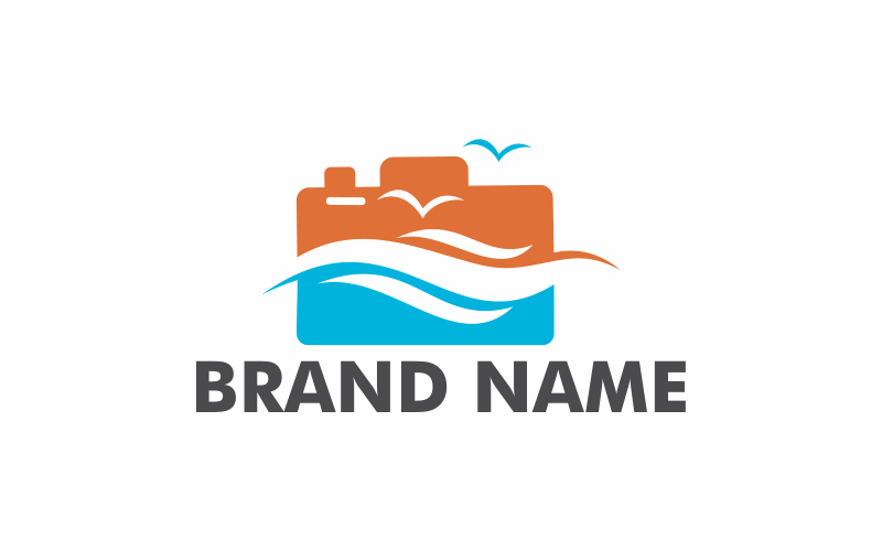 ocean camera logo template original