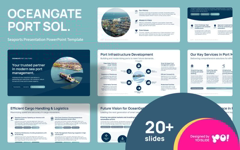 oceangate seaports presentation powerpoint template original
