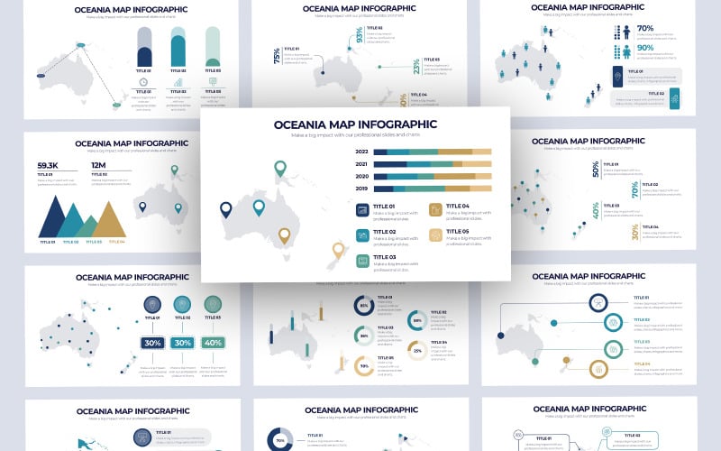 oceania vector map infographic powerpoint template original