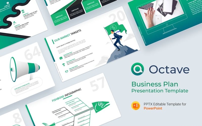 octave business plan powerpoint template original