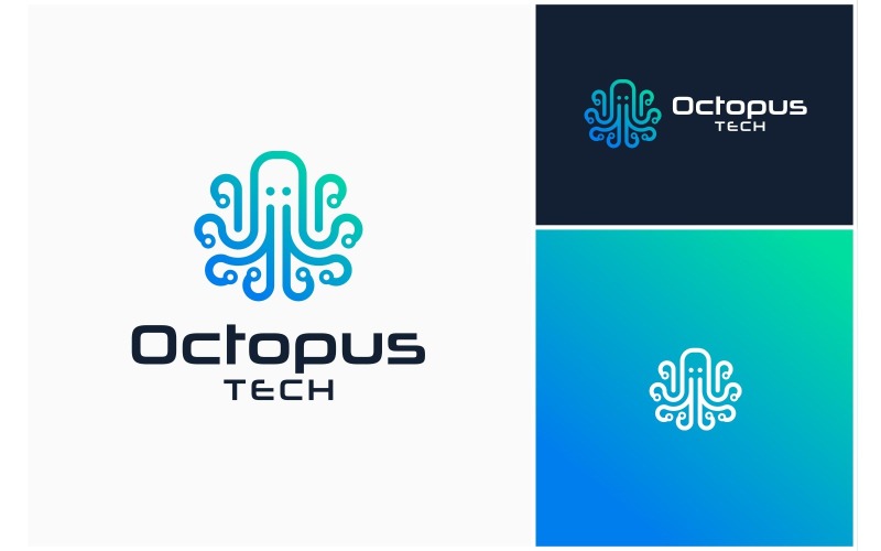 octopus tentacle technology logo original