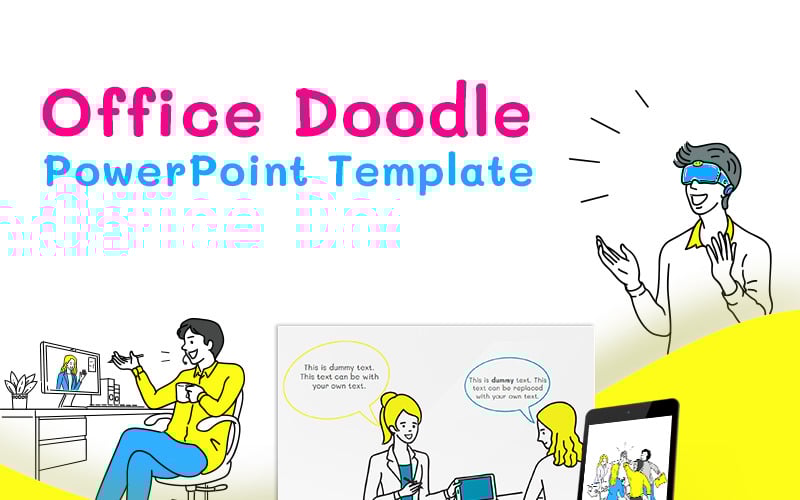 office doodle powerpoint template original