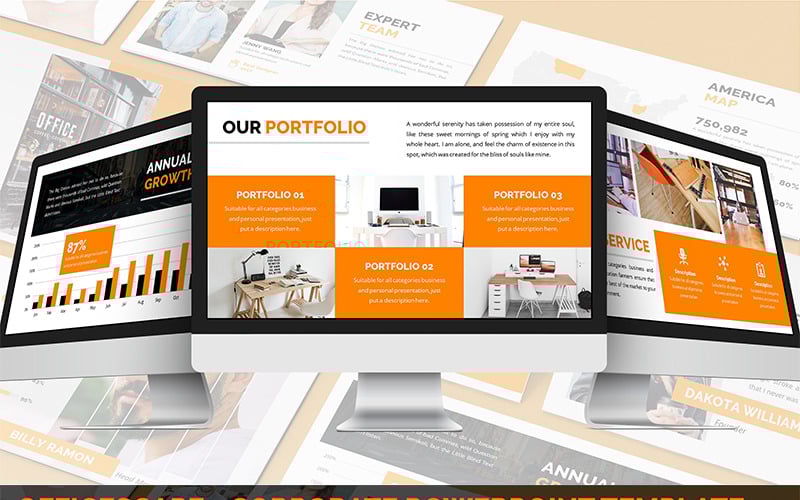officescape corporate powerpoint template original