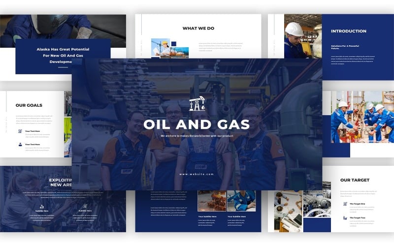 oil amp gas powerpoint template original