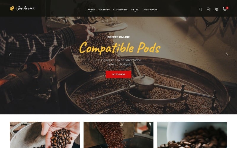 ojoe aroma coffee online shop template prestashop theme original