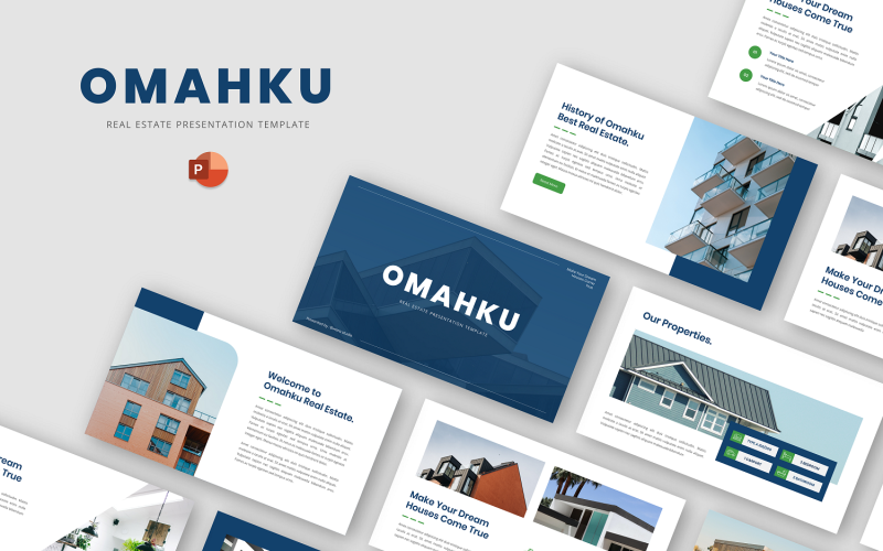 omahku real estate powerpoint template original