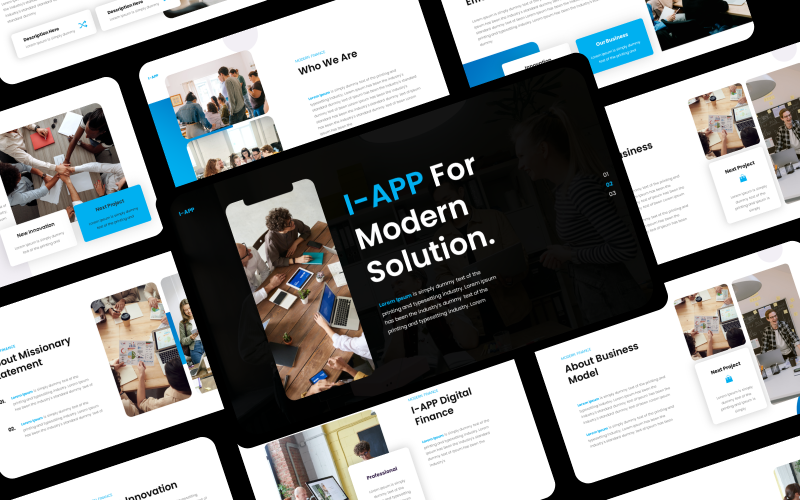one app business presentation template original