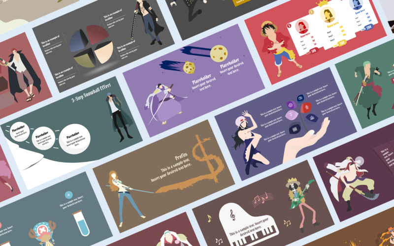 one piece anime powerpoint template original