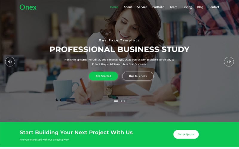 onex consulting amp business landing page template original