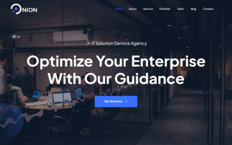onion corporate agency html landing template original