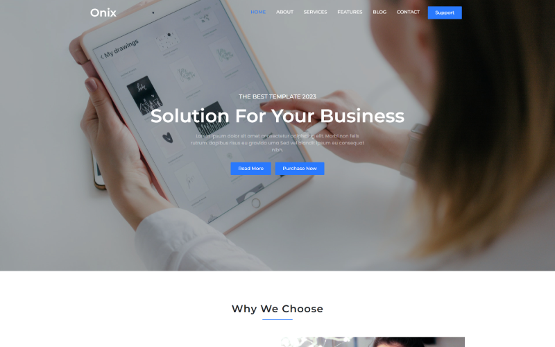 onix one page parallax bootstrap landing page template original