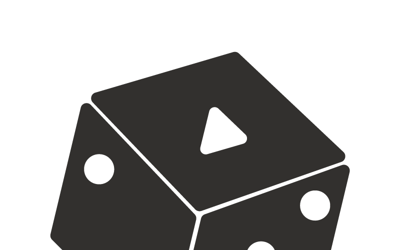 online betting casino company logo design with dice icon original