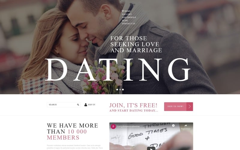online dating services joomla template original