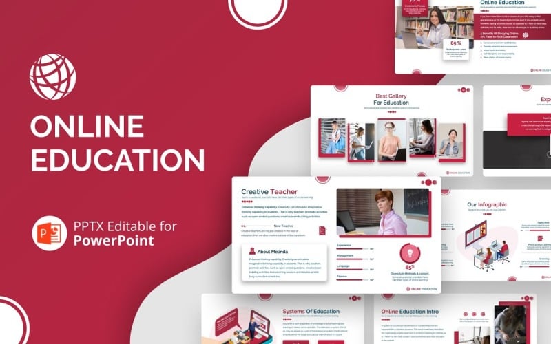 online education presentation powerpoint template original