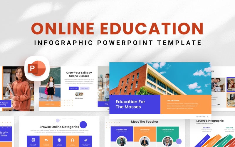 online education presentation template original