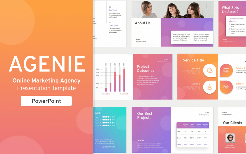 online marketing agency presentation powerpoint template original
