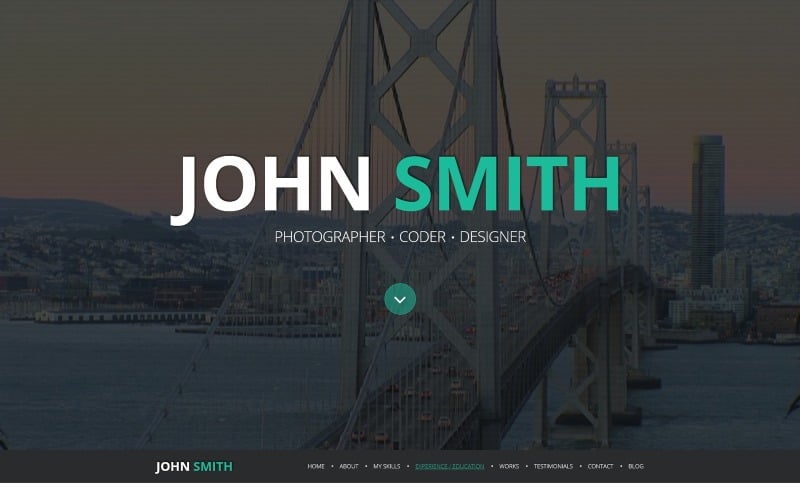 online resume joomla template original