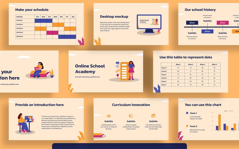 online school academy powerpoint original