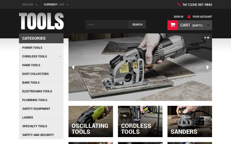 online tools prestashop theme original
