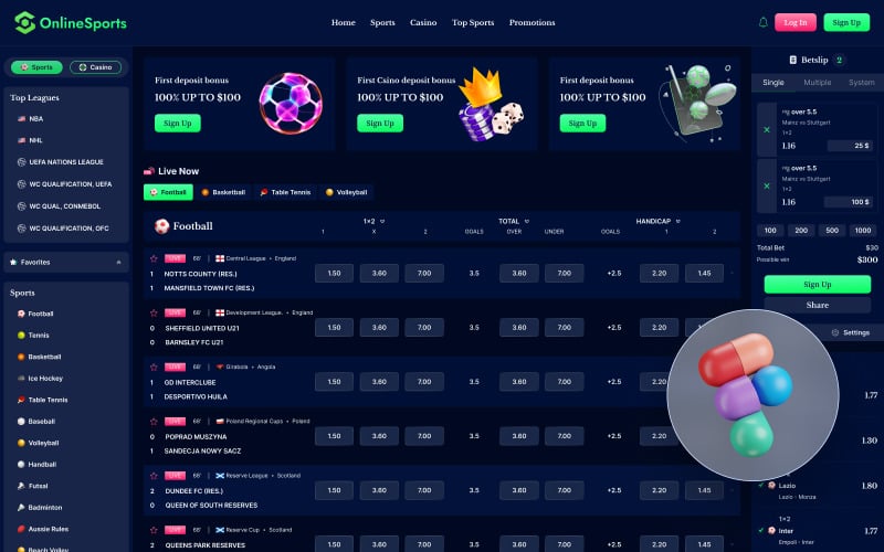 onlinesports sports betting amp casino gambling figma landing template original