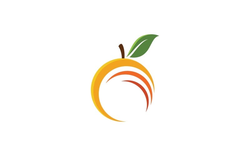 orange fresh fruit vector logo design template v original