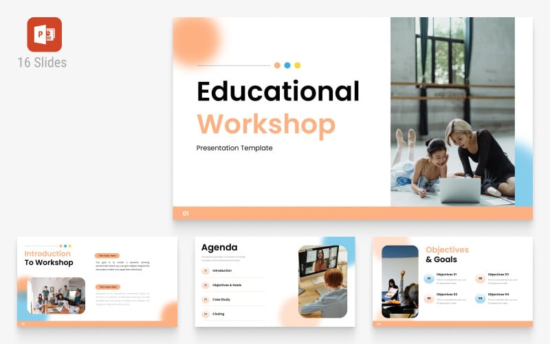 orange modern educational workshop presentation original