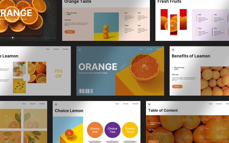 orange powerpoint presentation original