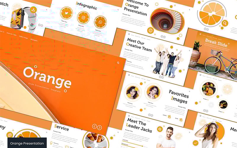 orange powerpoint template original