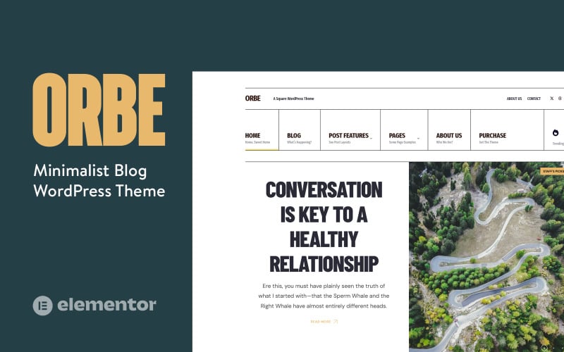 orbe fresh old school minimalist wordpress blog theme original