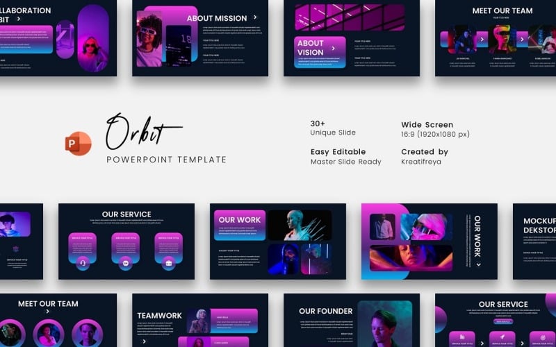 orbit business powerpoint template original