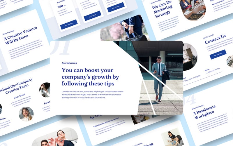 orbit company profile powerpoint template original