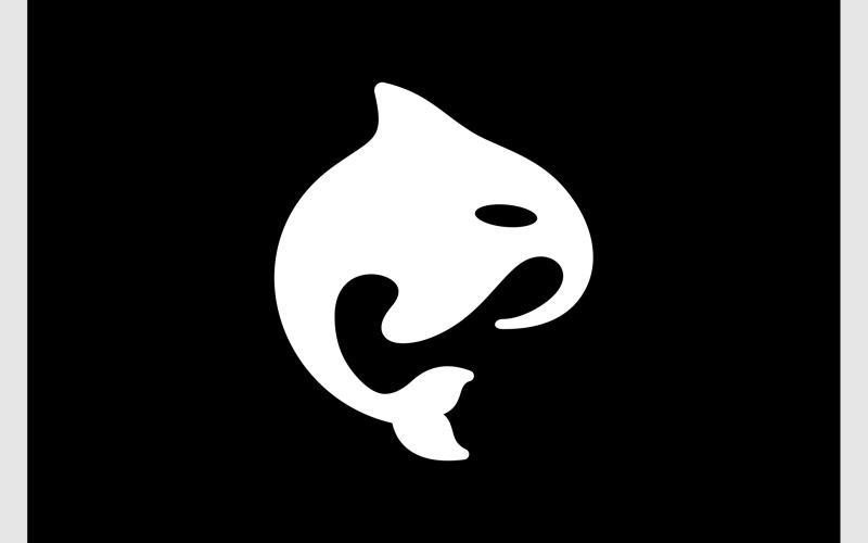 orca killer whale silhouette simple logo original